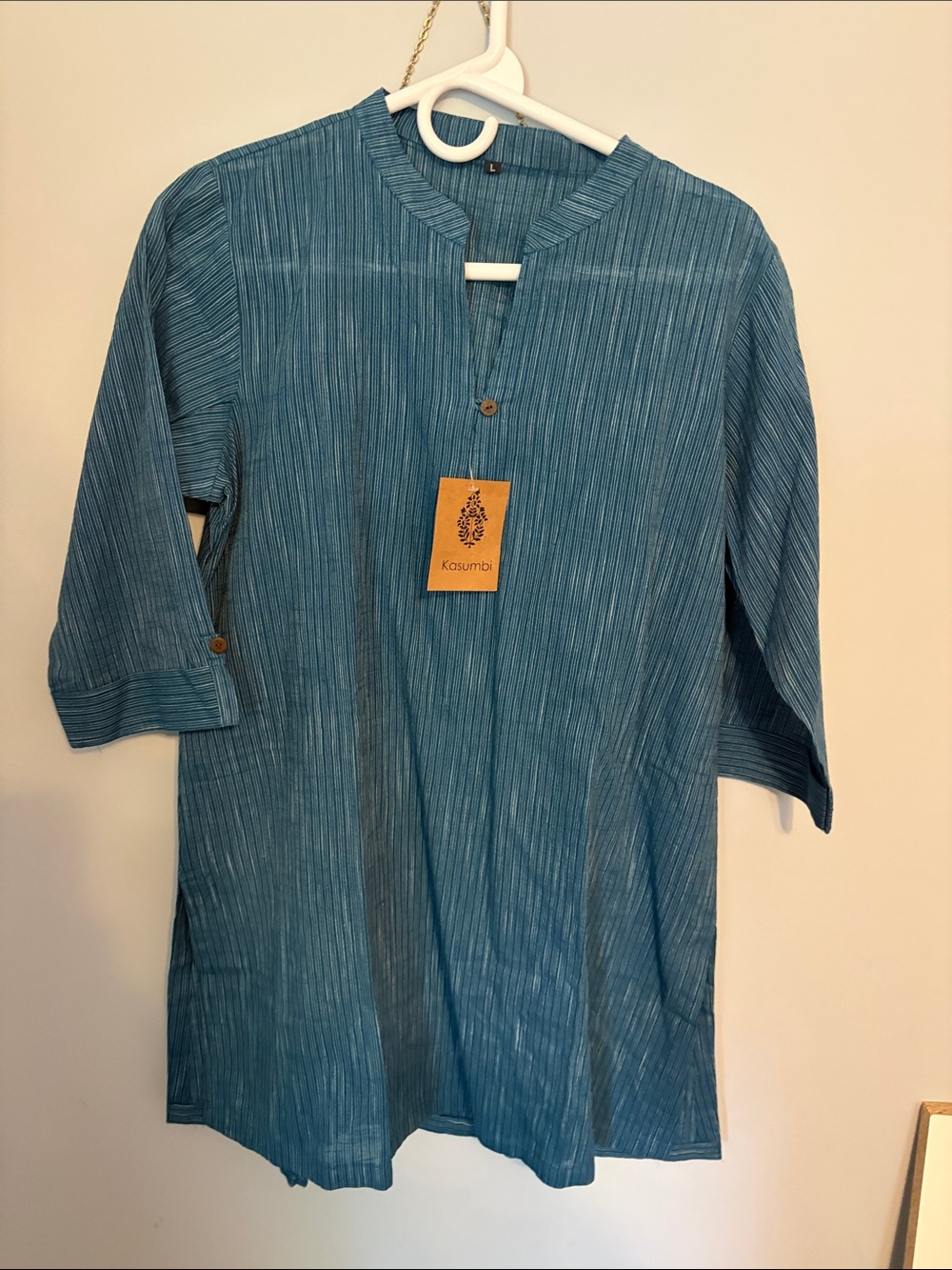 Teal Blue Women’s Casual Tunic Shirt
